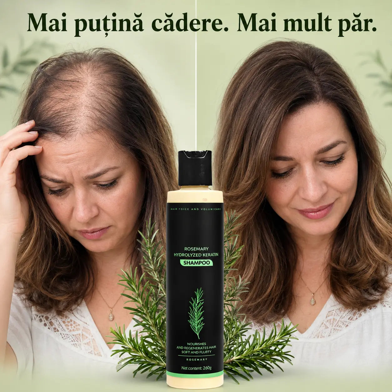 Șampon regenerare și anti-cădere păr cu rozmarin