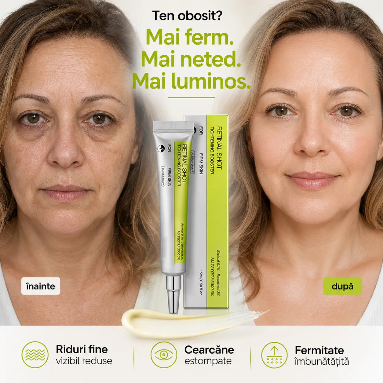 Cremă Anti-Riduri & Cearcăne cu retinal