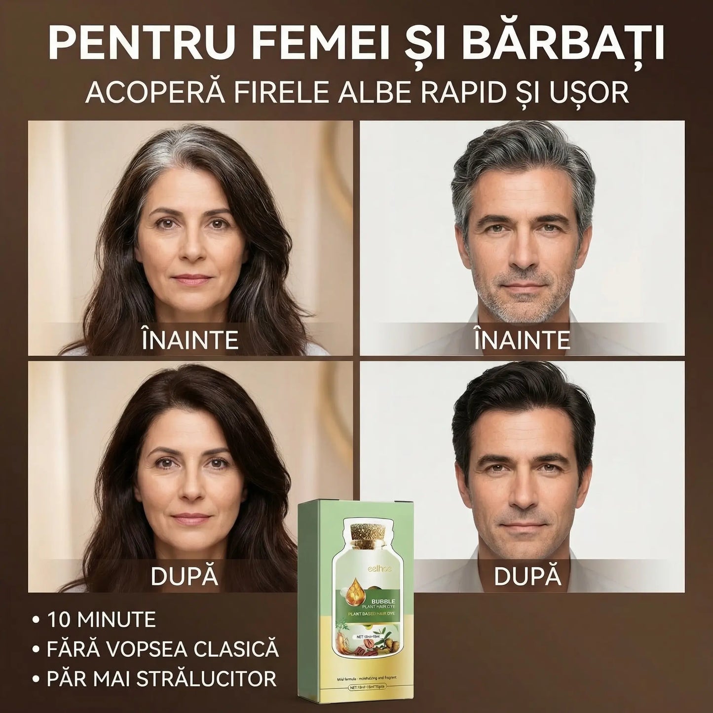 Sampon nuantator pentru colorarea firelor albe - 10 plicuri