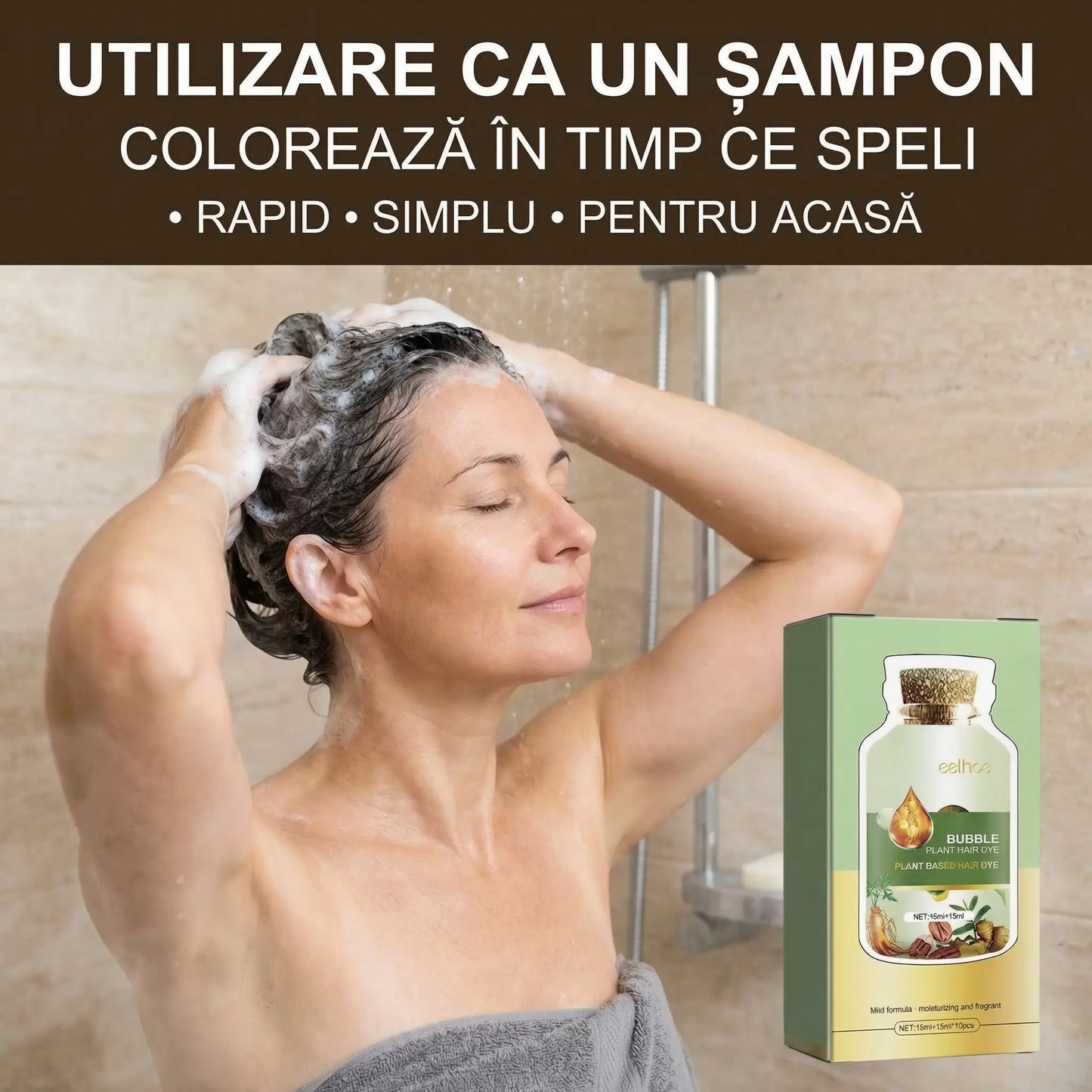 Sampon nuantator pentru colorarea firelor albe - 10 plicuri